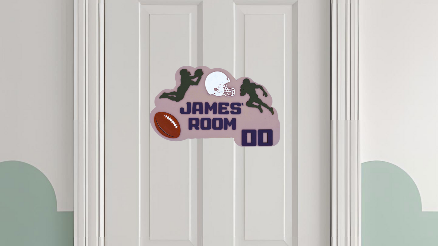 Personalized Football Name Sign