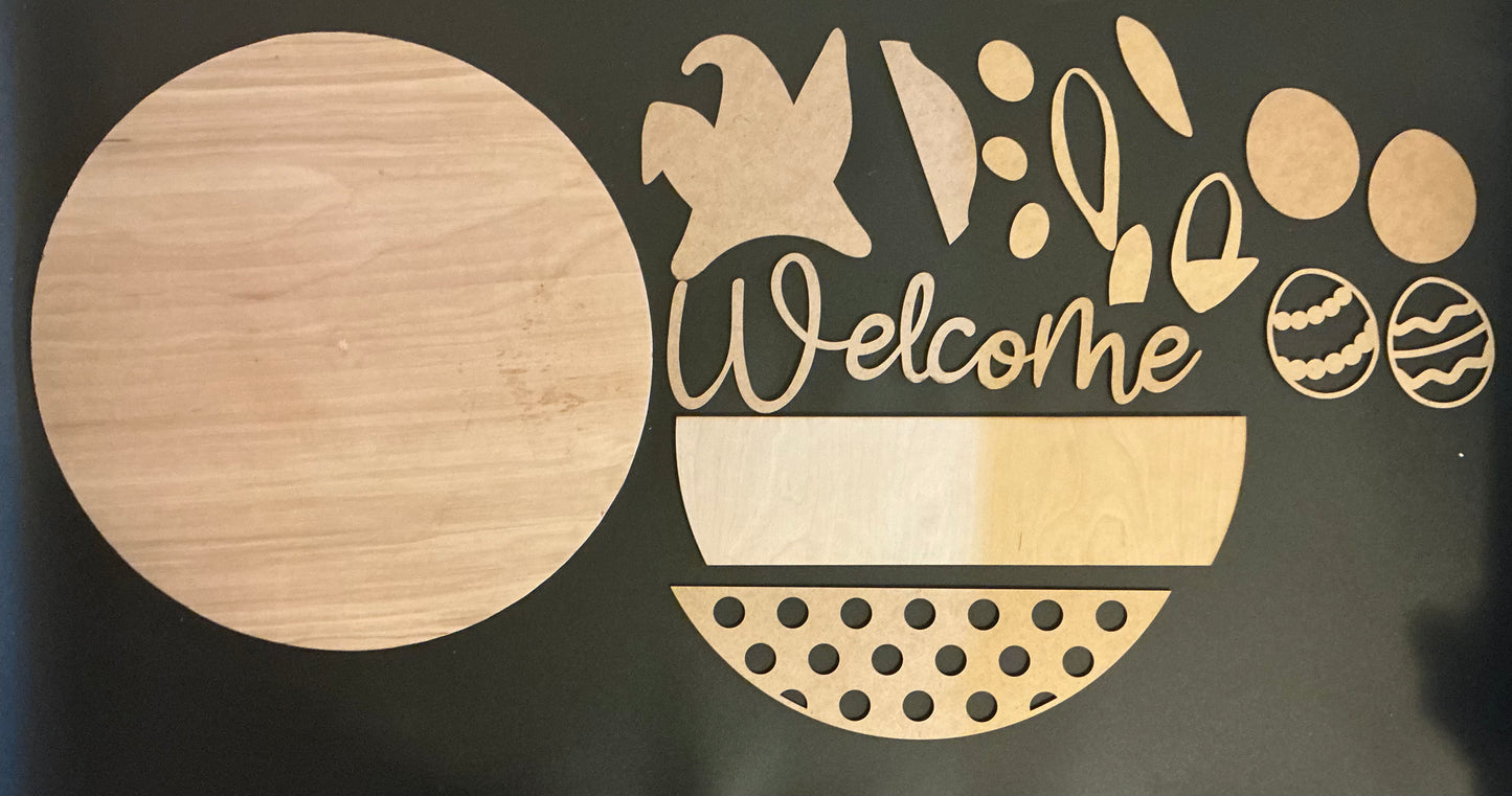 Welcome with gnome bunny