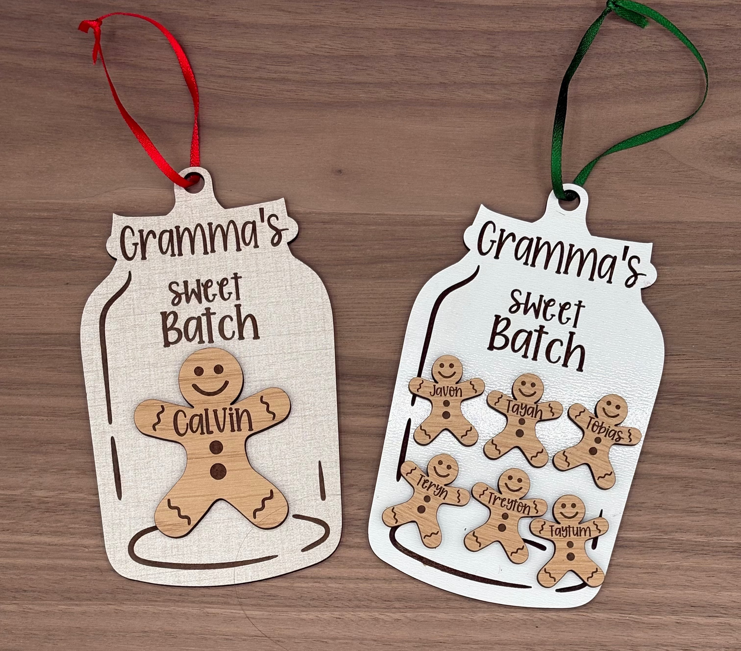 Personalized Family Gingerbread Ornaments