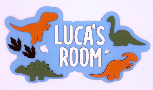 Personalized Dinosaurs Name Sign