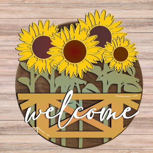 Welcome with Sunflowers
