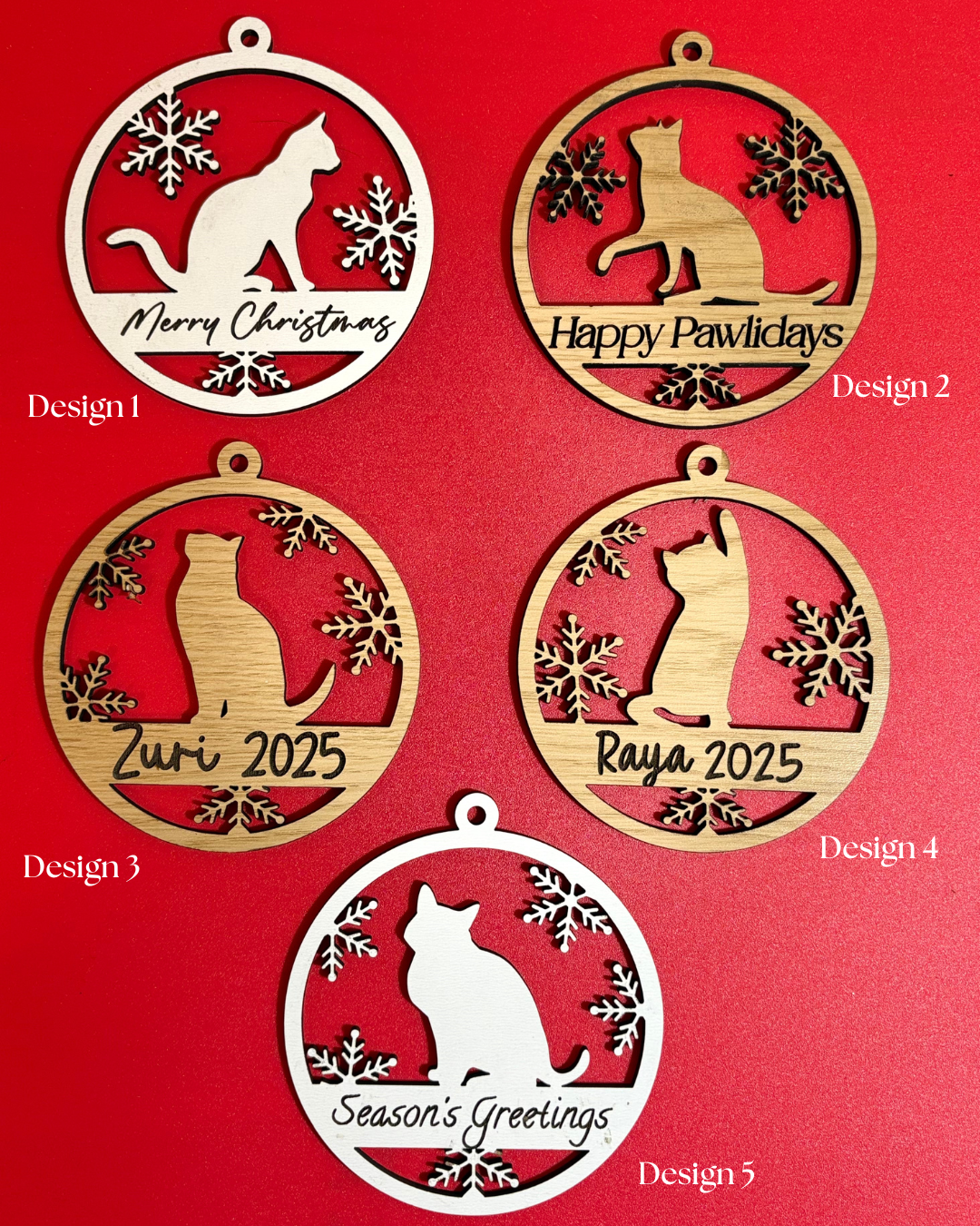 Personalized Cat Ornaments