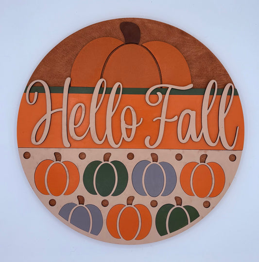 Hello fall multi-pumpkin